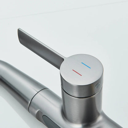 Waterfall Temperature Digital Display Basin Faucet Lift Up Down Stream Sprayer Hot Cold Water Sink Mixer Wash Tap For Bathroom