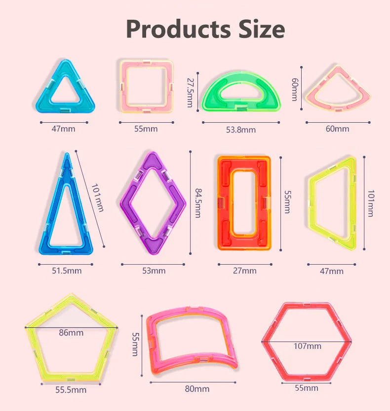 30-168pcs Magnetic Blocks Magnetic Designer Construction Set Educational Building Blocks Magnet Toys for Children Gifts.