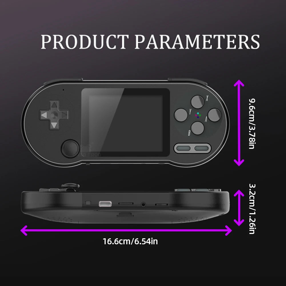 3 Inch Handheld Game Console With Rocker Classic Game Console Player Comfortable Grip Type-C Charging Birthday Gift for Children.