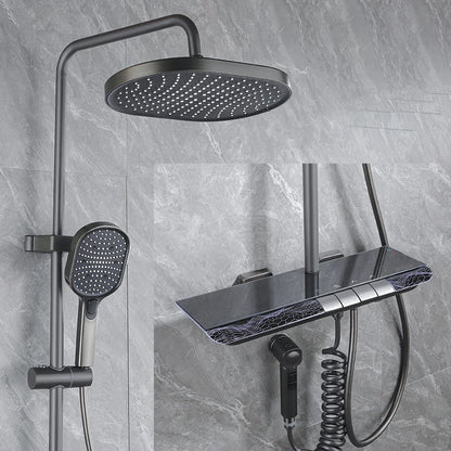 Bluetooth Music Digital Bathroom Shower System Ambient Lighting thermostatic Digital Bathroom Shower Set Faucets Accessories