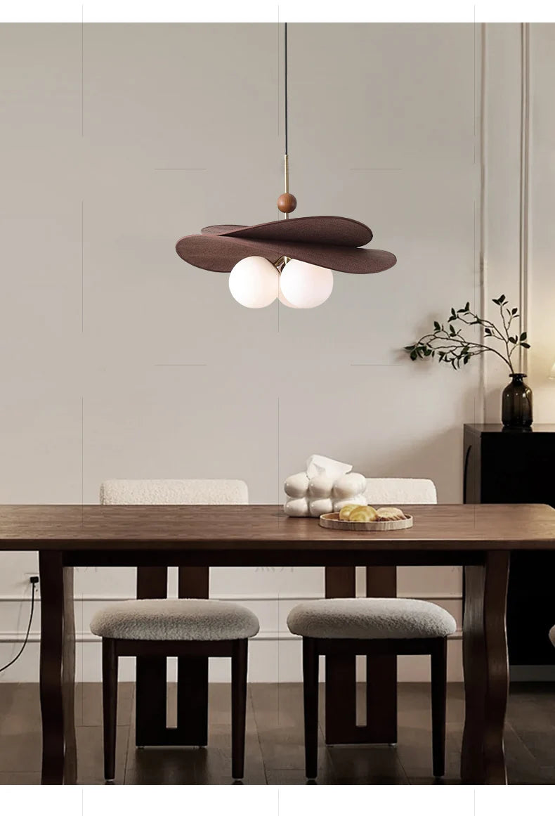 Wabi Sabi Hängeleuchte aus Korbgeflecht, Vintage-Glasblasen-Pendelleuchte für Esszimmer, Schlafzimmer, Wohnzimmer.