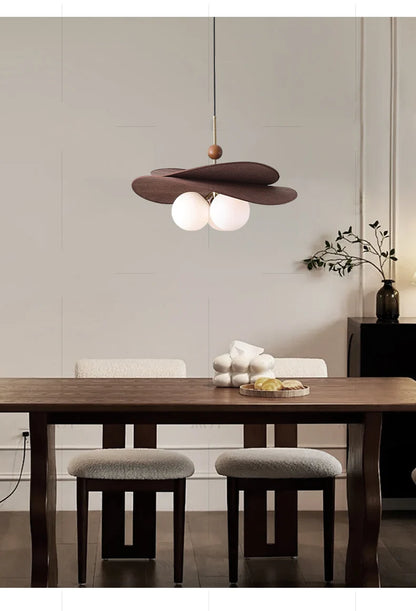 Wabi Sabi Hängeleuchte aus Korbgeflecht, Vintage-Glasblasen-Pendelleuchte für Esszimmer, Schlafzimmer, Wohnzimmer.