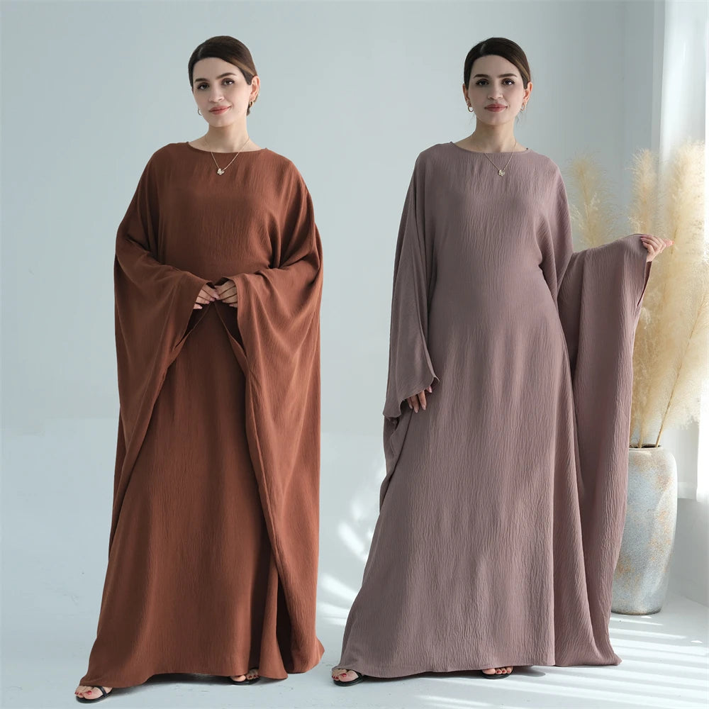 Ramadan Eid Cotton Linen Abaya Turkey Islam Muslim Maxi Dress Prayer Clothes Women Kaftan Kebaya Caftan Robe Femme Musulmane.
