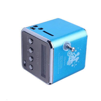TD-V26 Speaker Mini FM Radio Receiver MP3 Music Player LCD soundbar Micro SD TF Music Stereo Loudspeaker for Laptop.
