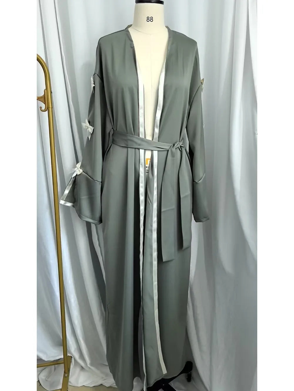 Eid Muslimischen Bogen Abaya Frauen Kleider Jalabiya Vestidos Largos Split Hülse Ramadan Marokko Dubai Lange Robe Party Islam Kaftan 2025