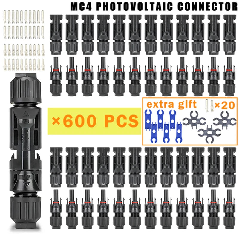 10/20/50/100/300/400PCS Photovoltaic Solar Connector Kit Plug 1000V 30A connectors for solar panels PV/MC Cable 2.5/4/6mm².