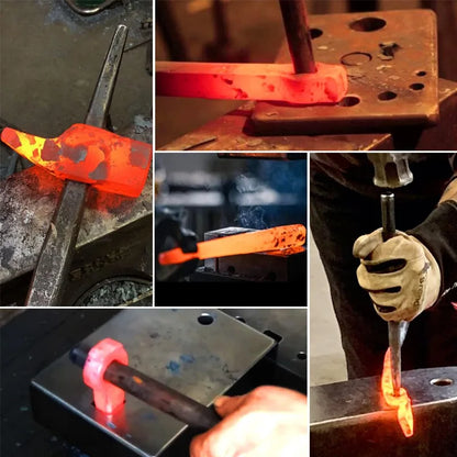 Blacksmith Drifts Kit Großer Hammer Tomahawk Maus Axt Drifts Hammer Eye Drift Tool Kit für Blacksmith Knifemakers