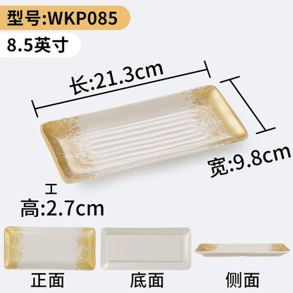 1Pc Thickened Melamine Tableware Not Easily Broken Plastic Barbecue Plate Merchant Dining Plate Household Kitchen Accessories