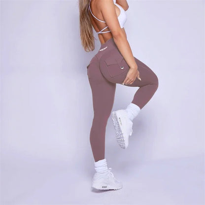 Women Bum Leggings 2025 Women High Waist Tights Pants Peach Hips with Pockets Women Workout Gym Leggings Yoga Pants