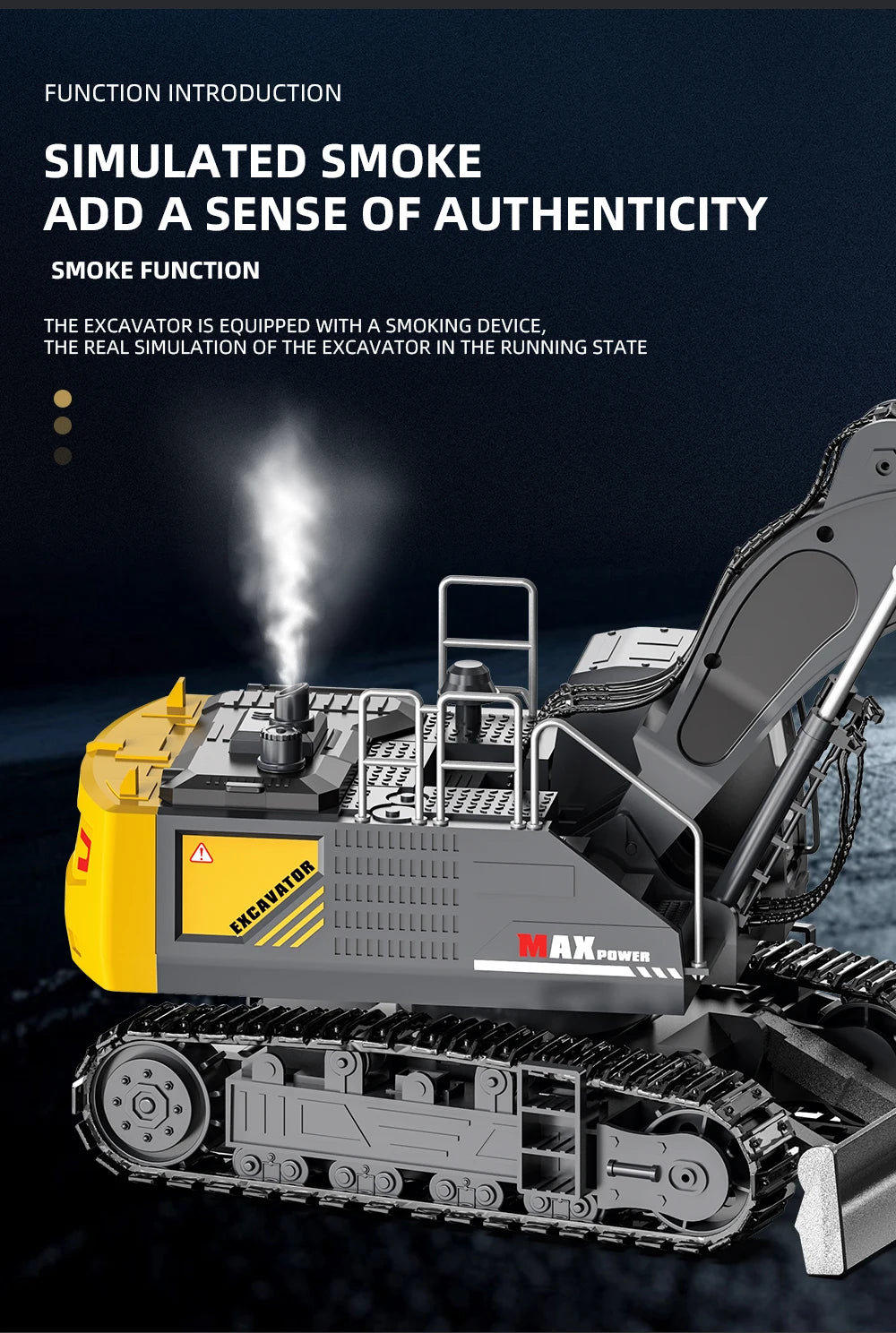 Alloy Rc Excavator Truck Toy Kids Remote Control Engineering Trucks Electric Vehicle Machine Games for Kids Boys Birthday Gifts.