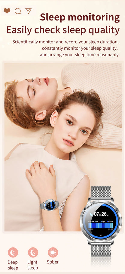 2025 New Smart Watch For Women AMOLED Screen Watches IP68 Waterproof Heart Rate Monitor Ladies Call Smart watch For Android ios.