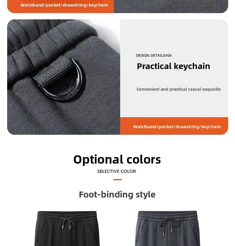 Men's Plus Size Pants Thickened Fleece Lined Thickened Autumn Winter Casual Trousers Loose Warm Outerwear Cold Proof Clothing.