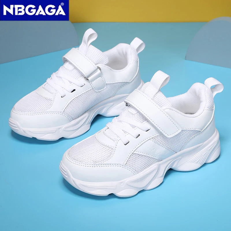 Children's Fashion Sports Shoes Breathable Student Black School Walking Shoes Anti-skid Boys& Girls Casual Running Sneaker.
