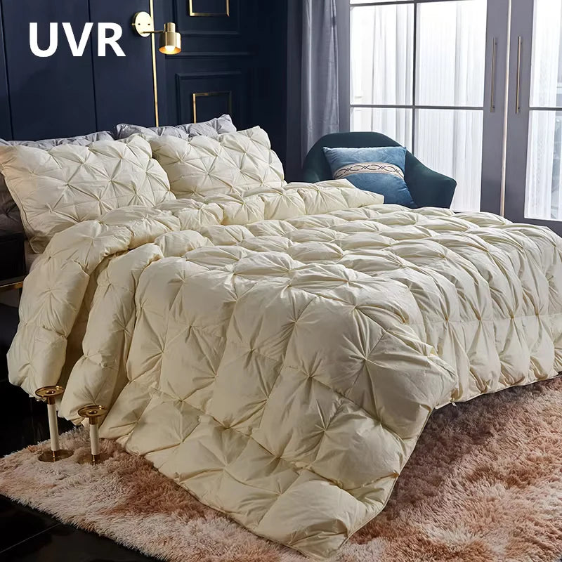 UVR 95% White Goose Down Comforter Down Comforter 5 Star Hotel Winter Down Comforter Full Cotton Comforter Double Bed Full Size.