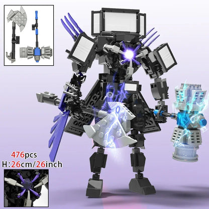 Moc Skibidi Toilet Action Figures builing blocks,Camerman Titan Speakerman Surveillance Man TVMan Boys Bricks Toys For Kids Gift