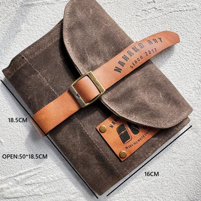 Öl Wachs Leder Bleistift Tasche Wasserdichte Leinwand Vorhaut Karabiner Künstler Student Reise Tragbare Lagerung Tasche Kunst Liefert.