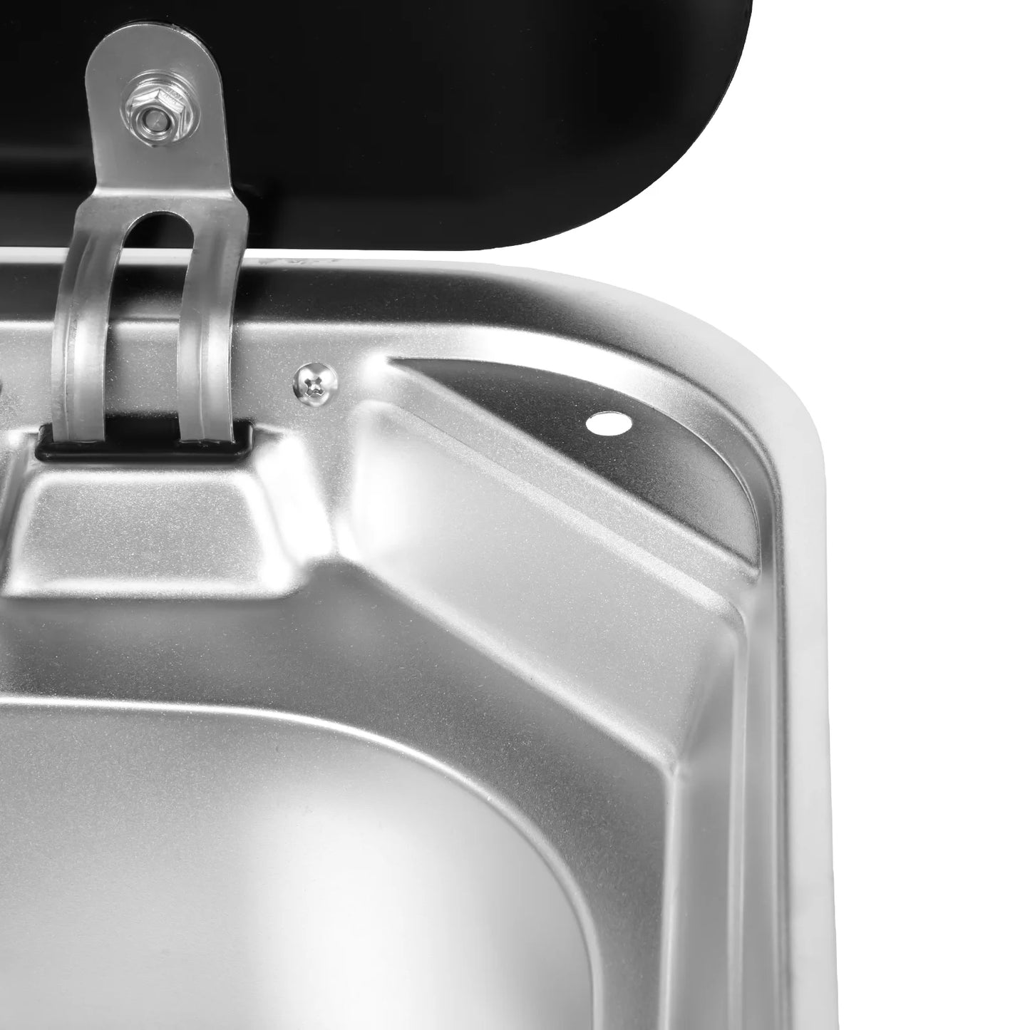 Edelstahlspüle mit klappbarem Wasserhahn und Deckel, Bar, Wohnwagen, Wohnmobil, kleines Boot, Handwaschbecken, Outdoor-Küchenspüle für Reisen