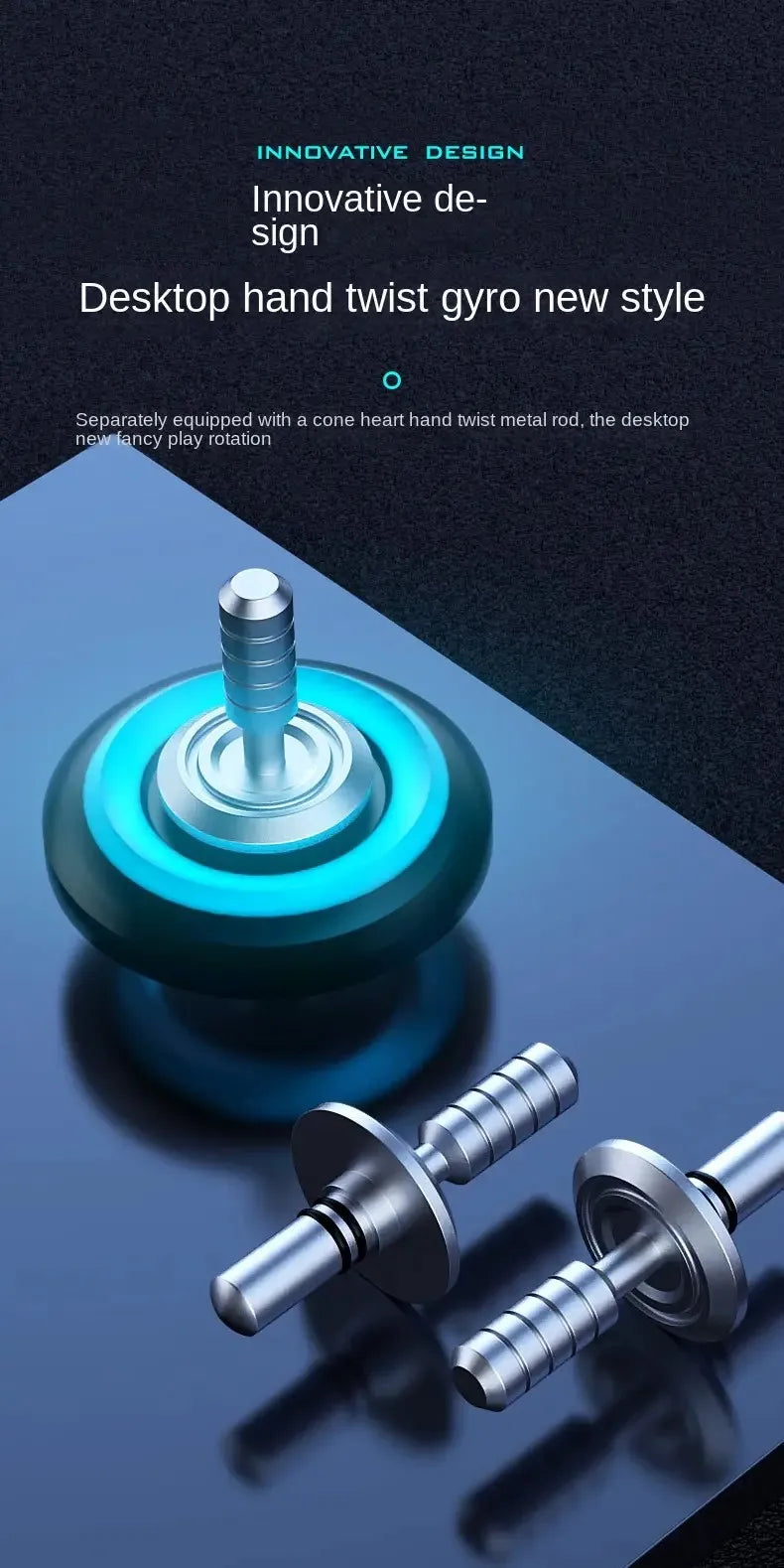 Luminous Fidget Spinner EDC Metal High-grade Stress Relief Rainbow Light Fingers Toy For Children Adult Fast Delivery Products.