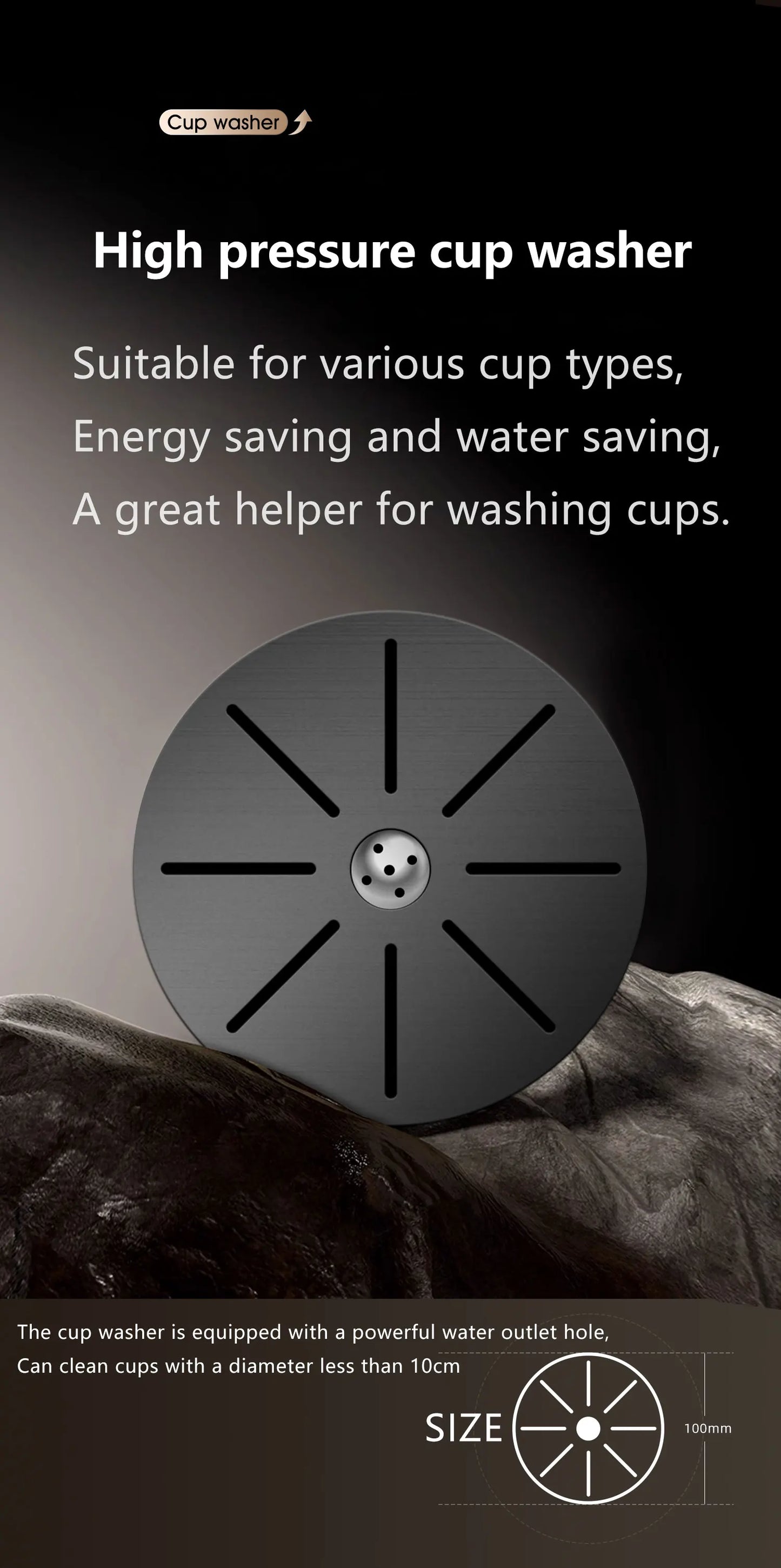 ASRAS large kitchen stainless steel nano sink with built-in waterfall faucet and large drainage outlet design