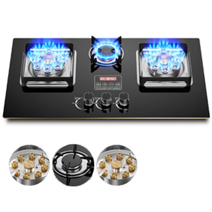 7.2KW Gas Stove Household Three Stove Timing Table Embedded Dual-purpose Natural Gas Liquefied Gas Fire Stove Gas Stove
