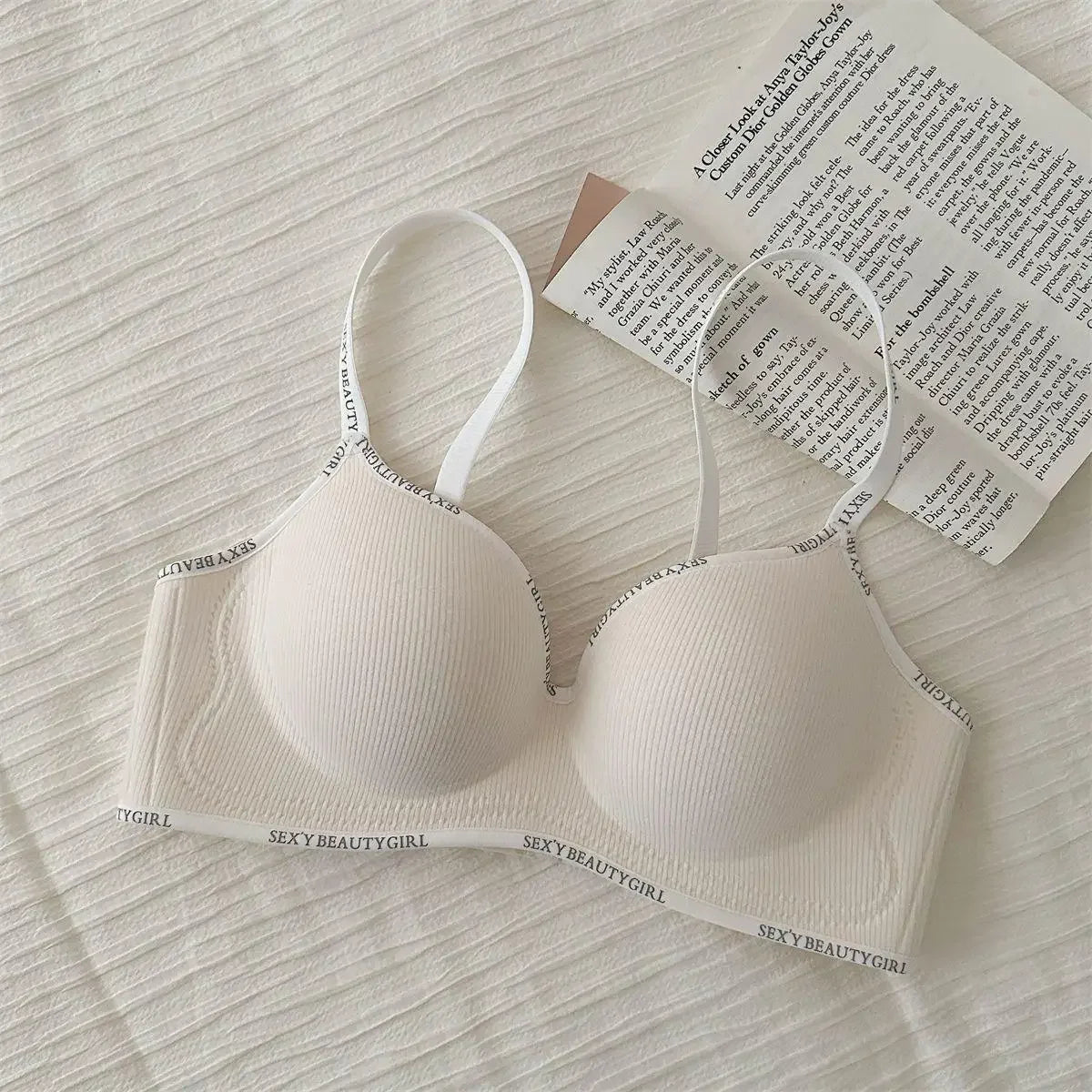 Wireless Push Up Bra for Small Chest - Seamless Anti-Sagging Invisible Bralette, Enhance Lift Comfort No Trace (Letter Design)