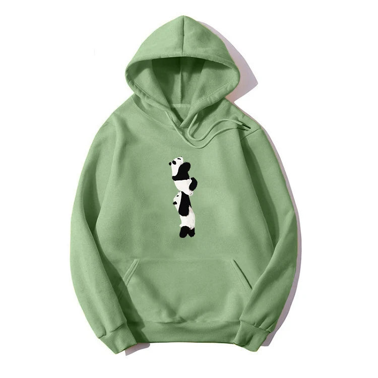Blessyuki niedlichen Cartoon Panda gedruckt Hoodies Frauen lässig lang ärmel ige Basic Student Sweatshirt plus Größe Paar Kleidung y2k Top