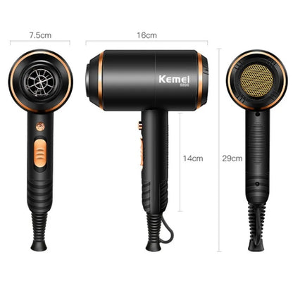 Kemei Powerful Electric Hair Dryer with Overheat Protection System New Hair Drying Machine No Hair Injury Water Ions Hair Blower