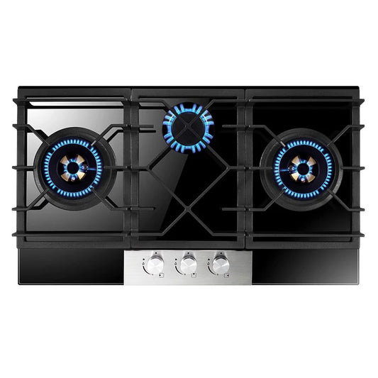 JYZ/T-733-PCB Gas Stove Three Eyes Stove Household Desk Embedded Dual-use Double Stove Natural Gas Liquefied Gas Stove.