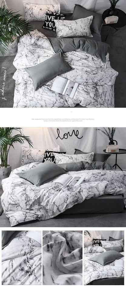 3pcs Duvet Cover Set with Pillow Case Double Comforter Bedding Set Quilt Cover Queen/King Couple or Single Bed.