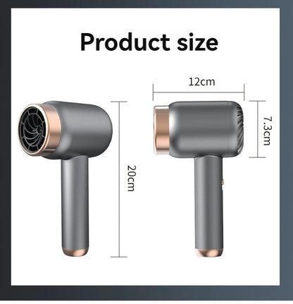 Wireless charging hair dryer for household use, high-speed negative ion hair dryer, high-power bladeless hair care, quick drying