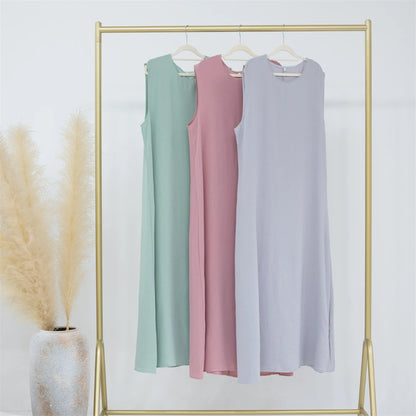 Ramadan Sleeveless Abaya Turkey Islam Arabic Muslim Long Dress African Dresses For Women Clothing Robe Musulmane Femme Vestidos.