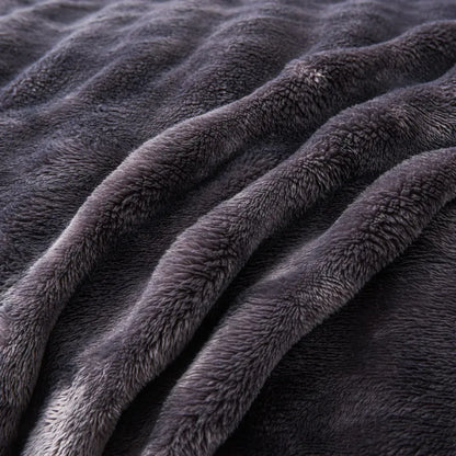 Solid Color Flannel Rabbit Fur Blanket Nap Cover Blanket Soft Sofa Blanket Coral Fleece Cover For Bedroom Manufacturer Wholesale