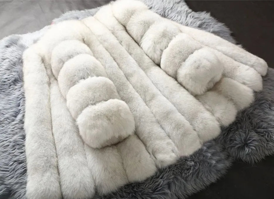 Herbst Faux Pelz Jacken für Frauen Lange Puff Sleeve Frau Mantel Solide Kurze Wärme Oberbekleidung Klausel Damen Elegante Streetwear