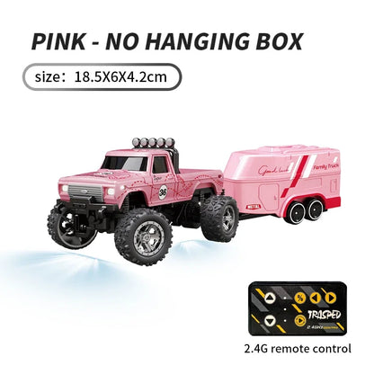 RC 1/64 Speed Mini Off-Road Climbing Car Alloy Cool Appearance Light Shock Absorption With LED Light Toy For Children's Gift