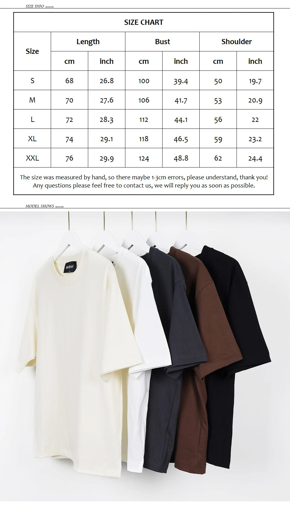 WAVLATII Oversized Summer T shirts for Women Men Brown Casual Female Korean Streetwear Tees Unisex Basic Solid Young Cool Tops.
