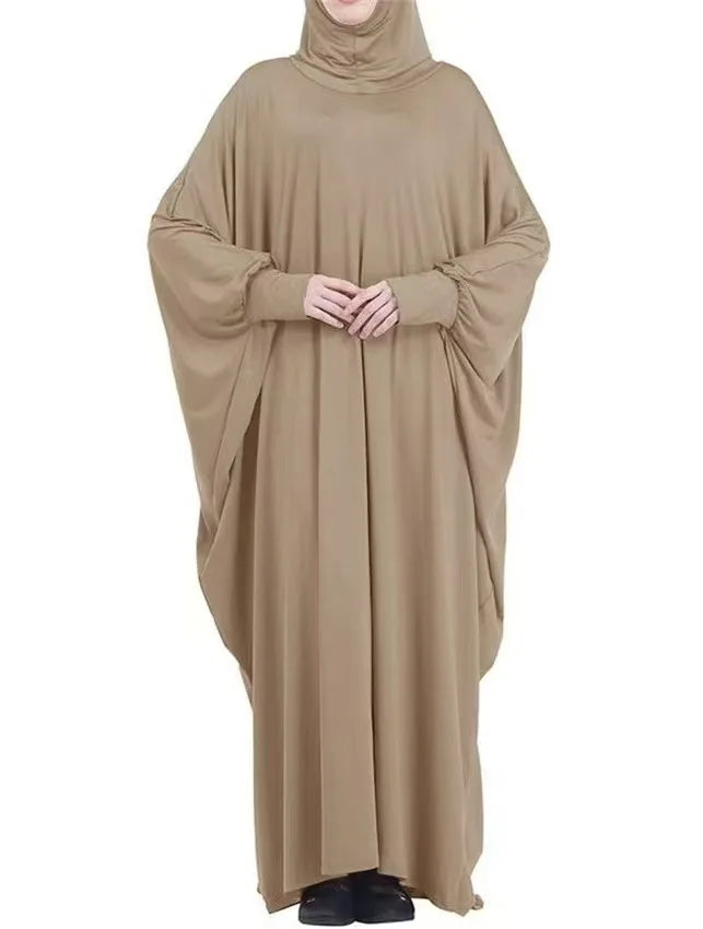 2025 New Ramadan Eid Hooded Muslim Abaya Women One Piece Amira Prayer Garment Hijab Dress Turkey Kaftan Robe Maxi Gown Clothing.