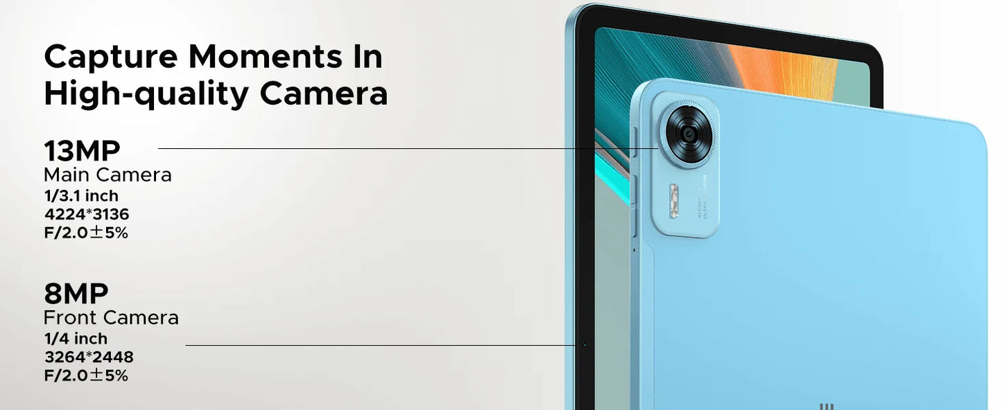 DOOGEE T36 Smart Tablet PC Android 15 12'' Display 32GB RAM (8GB+24GB) 256GB Unisoc T620 Octa Core 8800mAh Battery Widevine L1