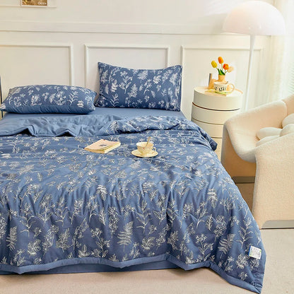 1pc Thin Duvet for Summer Quilt Single/Double/Queen Size Comforter Printed Blanket Home Soft Bedspread edredones (No Pillowcase).