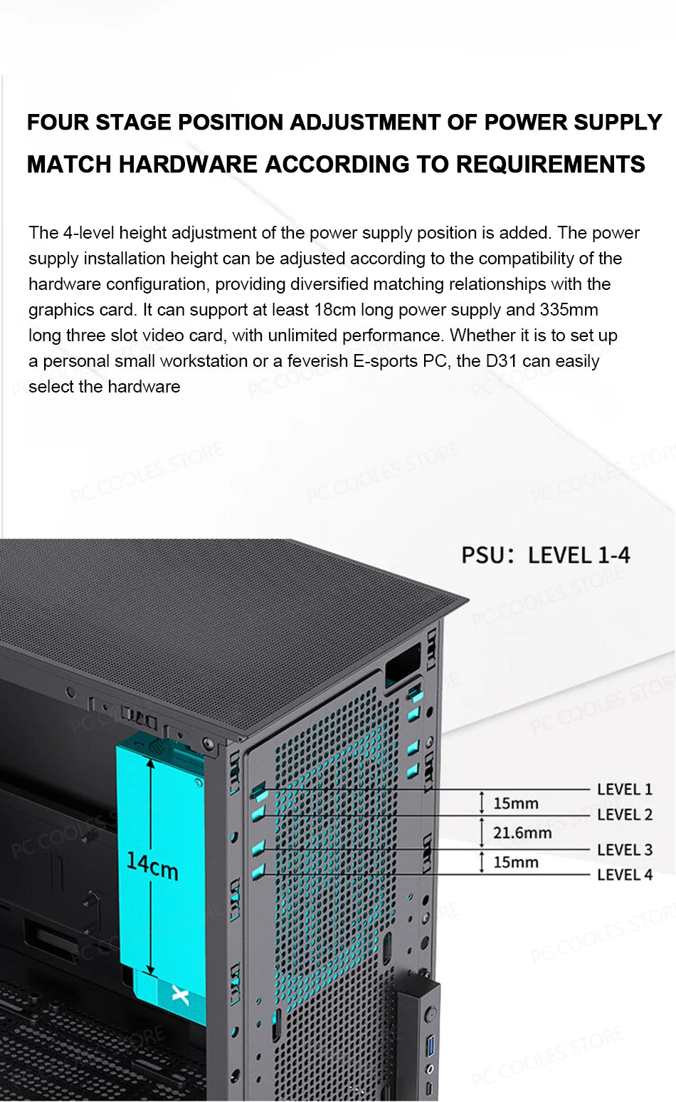 JONSBO Pinecone D31 M-ATX Computer Case Mesh Side Transparent ATX With Display Screen Games Chassis Support 360 Water Cooling