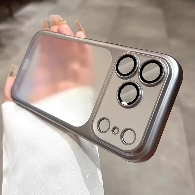 Plating Frosted Translucent Thin Phone Case For iPhone 17 Pro Max 17 Pro 17 Air 17 Series Official Cosmic Orange Bumper Cover.