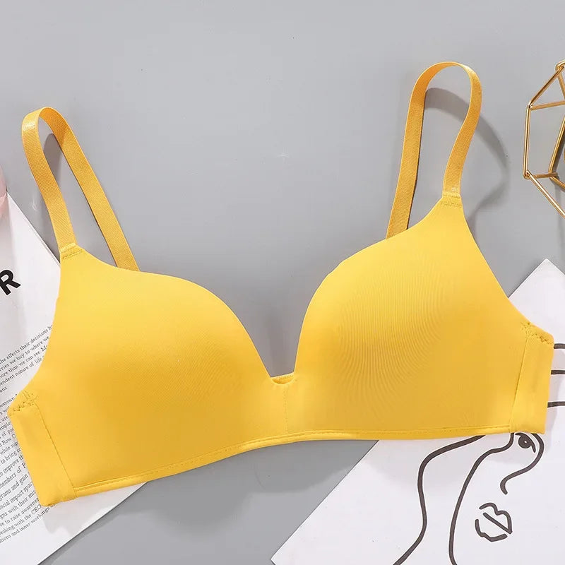 Women Seamless Bra Sexy No Wire Push Up Underwear Girls Students Breathable Thin Bras Sujetadores Sexys Ropa De Mujer Лифчик 브라.