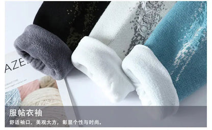 New Fashion Men Streetwear Knitted Sweaters Man Outwear Loose Casual O-neck Pullovers Sweaters Male Fleece Winter Clothing 4XL.