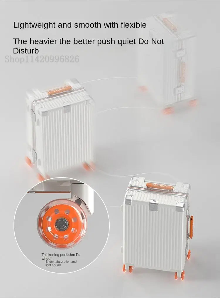 20-Zoll-Kompaktgepäck 26-Zoll-Trolley-Koffer mit großem Fassungsvermögen und Aluminiumrahmen für Männer und Frauen Reisekoffer.