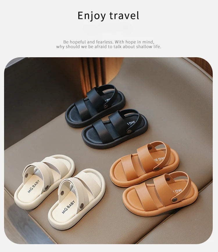 Toddlers Boys Girls Sandals Summer New Children Casual Beach Shoes Kids Fashion Sandals Anti-sliperry Soft-soled Sports Sandals.