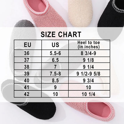 Comwarm Women's Fur Indoor Slippers Polar Fleece Flat Shoes Winter Fuzzy Slippers For Ladies Warm Cozy Shearling House Slippers.