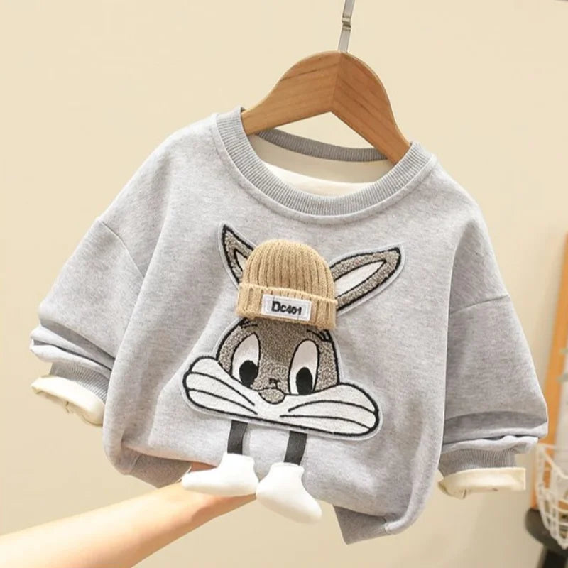 Autumn Kid Boy Clothes Set Cartoon Printed Sweatshirts Pullover Top and Pants Bottom 2pcs Suit Children Girls Outfits Tracksuits.