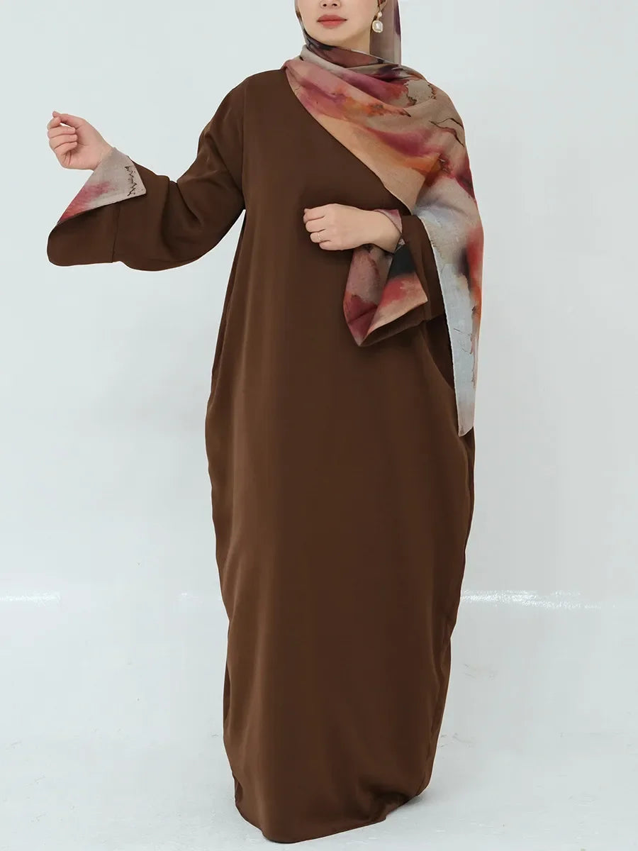 Muslim Türkiye Dubai Abayas For Women Loose Long Dress Kfatan Modest Ramadan Robe Femme Islamic Clothing Holiday Maxi Dresses.