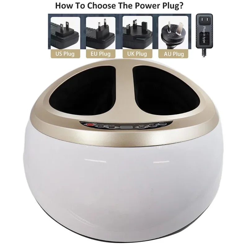 Electric Shiatsu Foot Massager Health Care Heating deep Kneading Scraping Vibration Air Compression Massage Therapy Anti-stress.