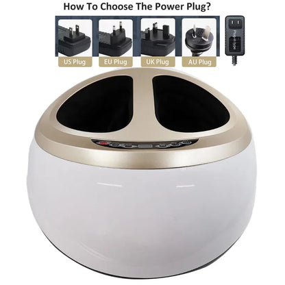 Electric Shiatsu Foot Massager Health Care Heating deep Kneading Scraping Vibration Air Compression Massage Therapy Anti-stress.