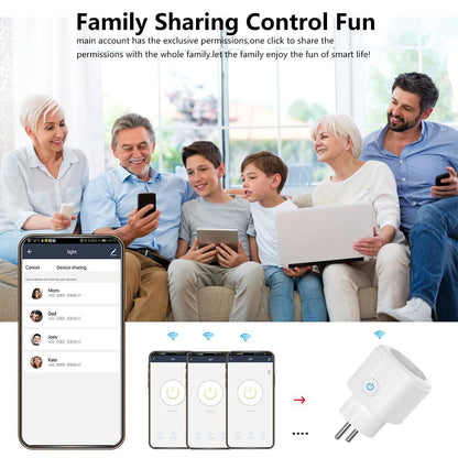 Smart Plug WiFi Buchse EU 16A/20A Mit Power Monitor Timing Funktion Tuya Smart Leben APP Steuerung Funktioniert mit Alexa Google Hause.